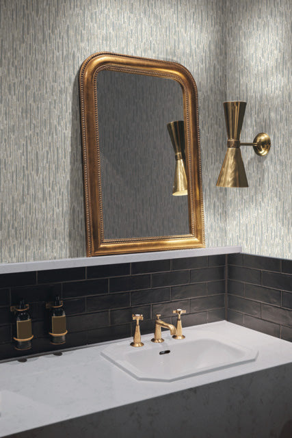 Cream & Silver Metallic Cascade Wallpaper Metallic Cascade