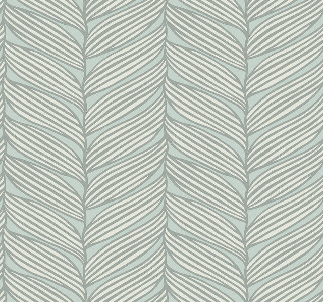 Spa & Silver Luminous Leaves Wallpaper Luminous Leaves