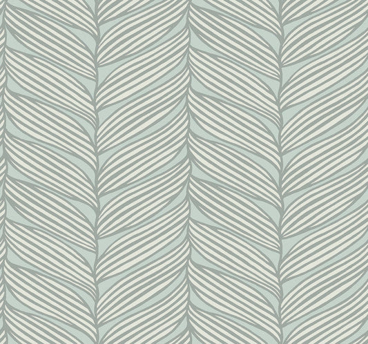 Spa & Silver Luminous Leaves Wallpaper Luminous Leaves