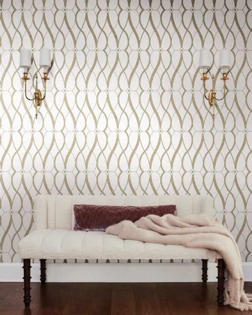 Cream & Gold Graceful Geo Wallpaper Graceful Geo