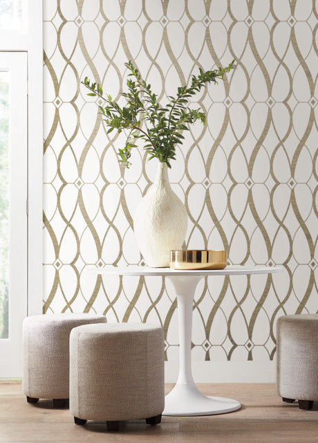 Cream & Gold Graceful Geo Wallpaper Graceful Geo