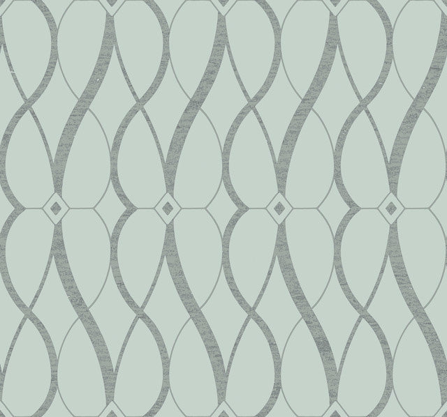 Spa & Silver Graceful Geo Wallpaper Graceful Geo