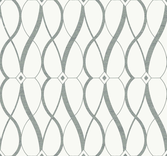 White & Silver Graceful Geo Wallpaper Graceful Geo