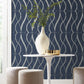 Navy & Silver Graceful Geo Wallpaper Graceful Geo