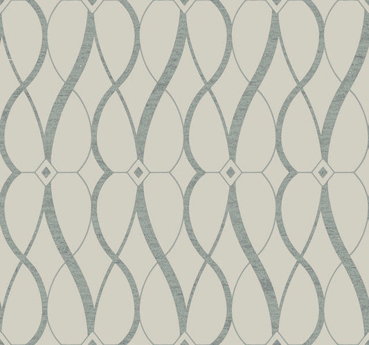 Beige & Silver Graceful Geo Wallpaper Graceful Geo