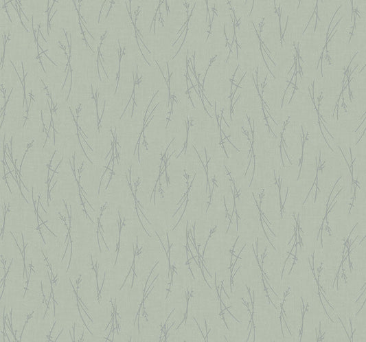 White & Gold Sprigs Wallpaper Sprigs