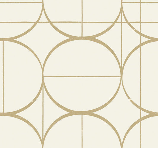 Cream & Gold Sun Circles Wallpaper Sun Circles