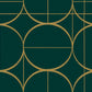 Emerald & Gold Sun Circles Wallpaper Sun Circles