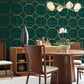 Emerald & Gold Sun Circles Wallpaper Sun Circles
