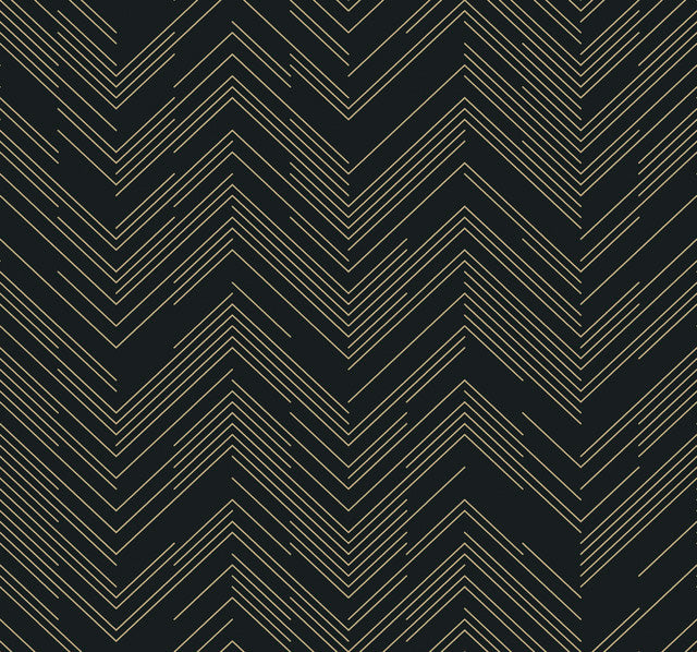 Black & Gold Polished Chevron Wallpaper Polished Chevron