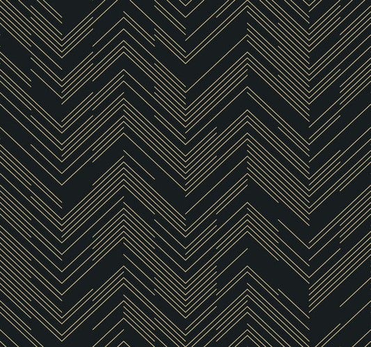 Black & Gold Polished Chevron Wallpaper Polished Chevron