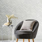White & Silver Polished Chevron Wallpaper Polished Chevron