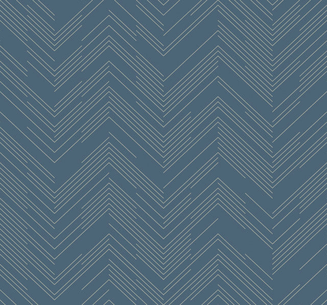 Blue & Silver Polished Chevron Wallpaper Polished Chevron
