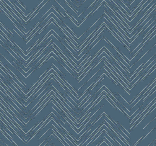 Blue & Silver Polished Chevron Wallpaper Polished Chevron