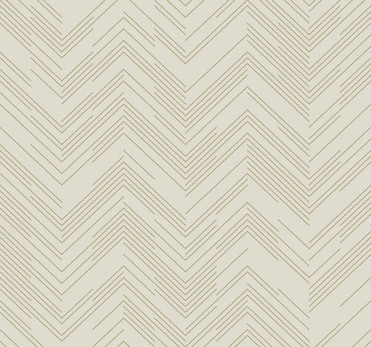Cream & Gold Polished Chevron Wallpaper Polished Chevron