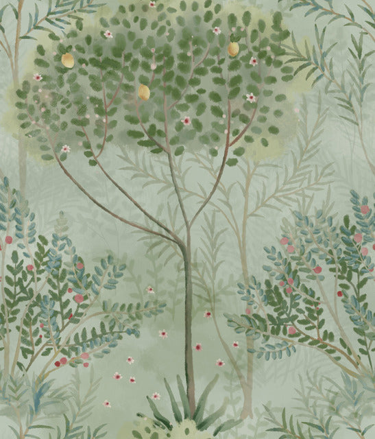 Green Orchard Wallpaper