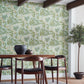 Green/Gold Eden Retreat Wallpaper