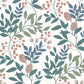 White/Pink/Teal Eden Retreat Wallpaper