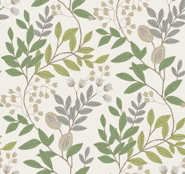 Beige/Green  Eden Retreat Wallpaper