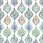 White/Multi Marketplace Motif Wallpaper