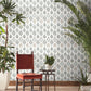 White/Neutral/Beige Marketplace Motif Wallpaper