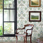 White/Green/Blue Seaside Jacobean Wallpaper
