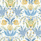 White/Yellow/Blue Seaside Jacobean Wallpaper