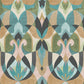 Green/Teal/Gold Malta Wallpaper