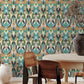 Green/Teal/Gold Malta Wallpaper