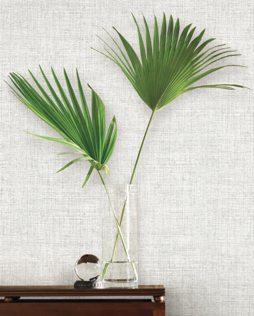Gray Papyrus Weave Wallpaper