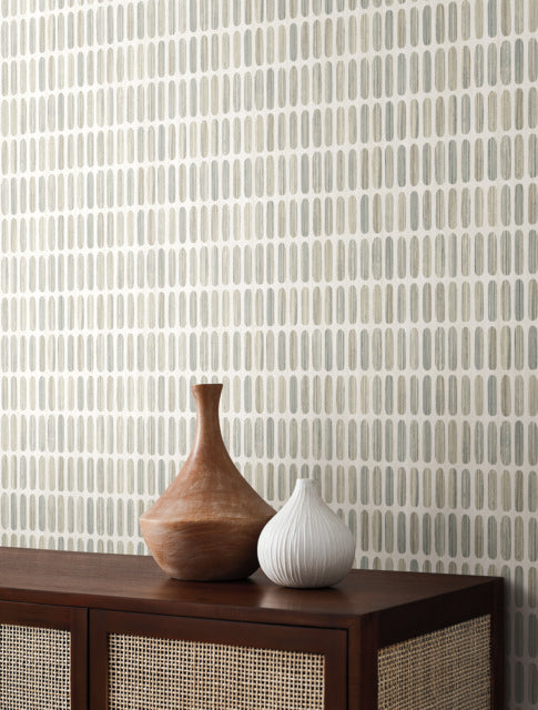 Neutral Petite Pergola Wallpaper