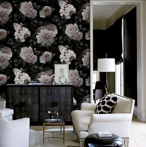 2763-24249 Moonlit Floral Mural
