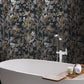 Black & Multi Shimmering Foliage Wallpaper Shimmering Foliage