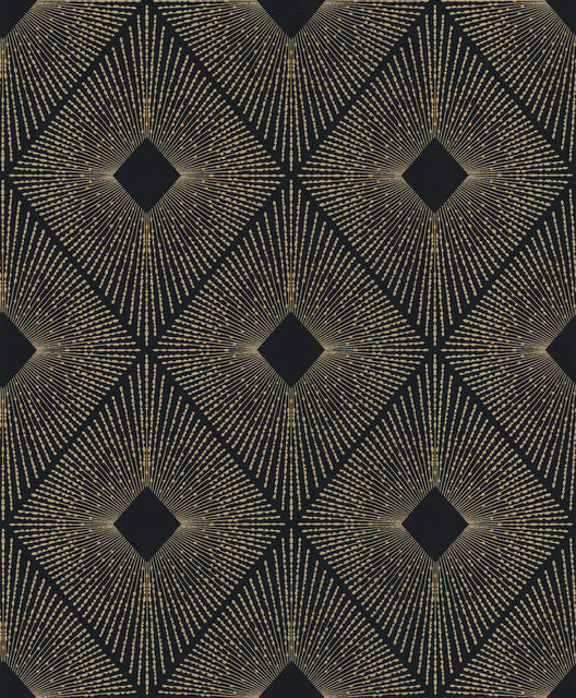 Black & Gold Harlowe Wallpaper Harlowe