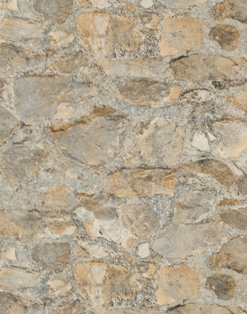 Tan/Gray Field Stone Wallpaper