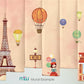 Peach Eiffel Tower Mural