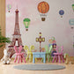 Pink Eiffel Tower Mural