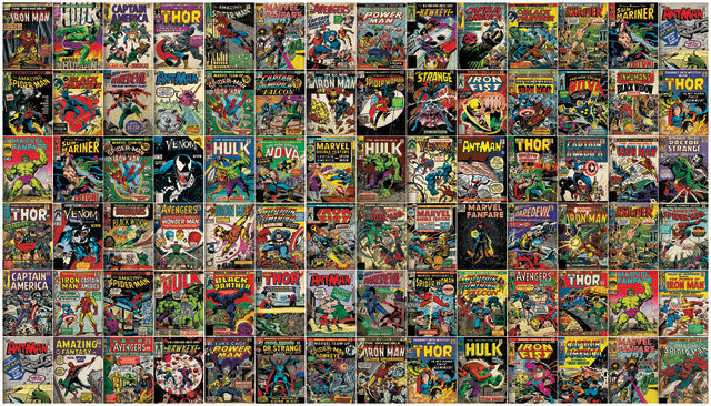 Black/Red/Green Marvel Comic Cover Peel And Stick Mural