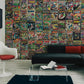 Black/Red/Green Marvel Comic Cover Peel And Stick Mural