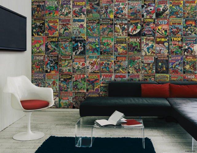 Black/Red/Green Marvel Comic Cover Peel And Stick Mural
