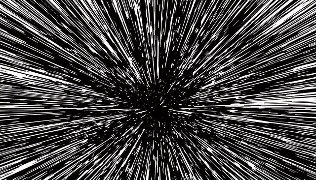 Black/White Hyper Space Peel And Stick Mural