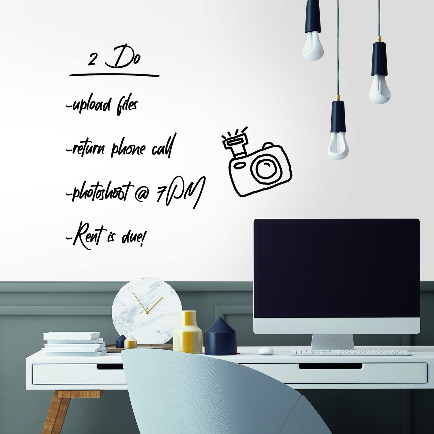 Dry Erase Peel and Stick Wallpaper