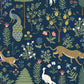 Blue/Brown Menagerie Wallpaper