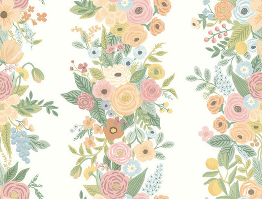 White/PalePink Garden Party Trellis Wallpaper