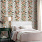 White/LightPink Garden Party Trellis Wallpaper