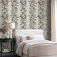 White/Brown Garden Party Trellis Wallpaper