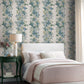 White/Blue Garden Party Trellis Wallpaper