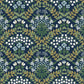 NavyBlue/Green Bramble Wallpaper