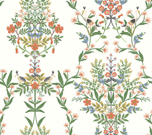White/Green Luxembourg Wallpaper