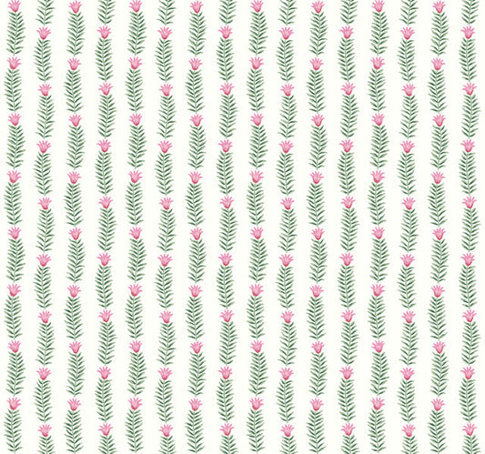 White/Green Eden Wallpaper